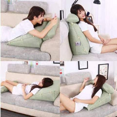 Triangular Back Rest Pillow/Cushion Navy Blue
