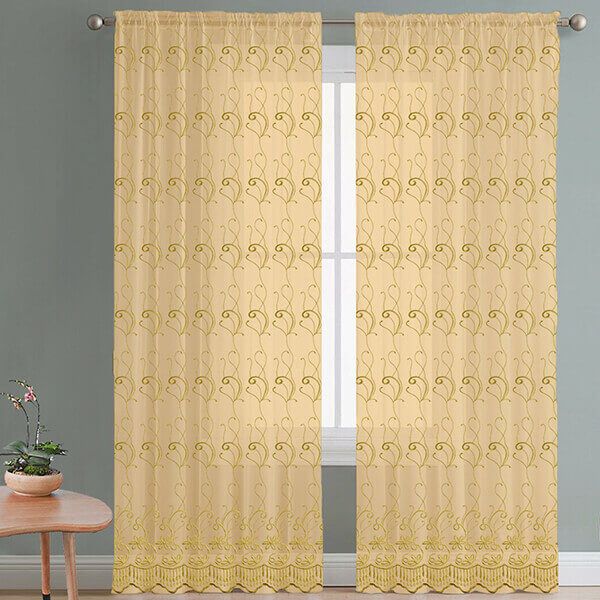 Organza Embroidery Curtains 20055