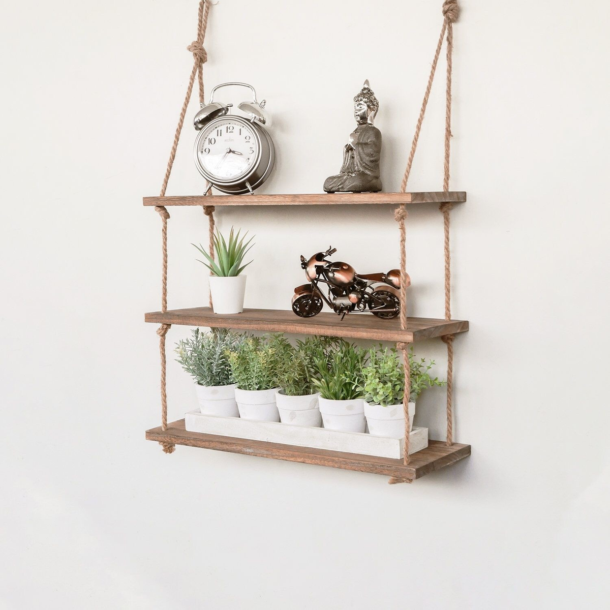 3 Tier - Luxury Decorative Walls Corner Hanging Wooden Shelf
